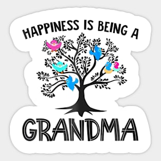 Mothers Day  Birds Happiness Is Being A Grandma Sticker